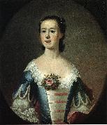 Jeremiah Theus Portrait of Mrs painting